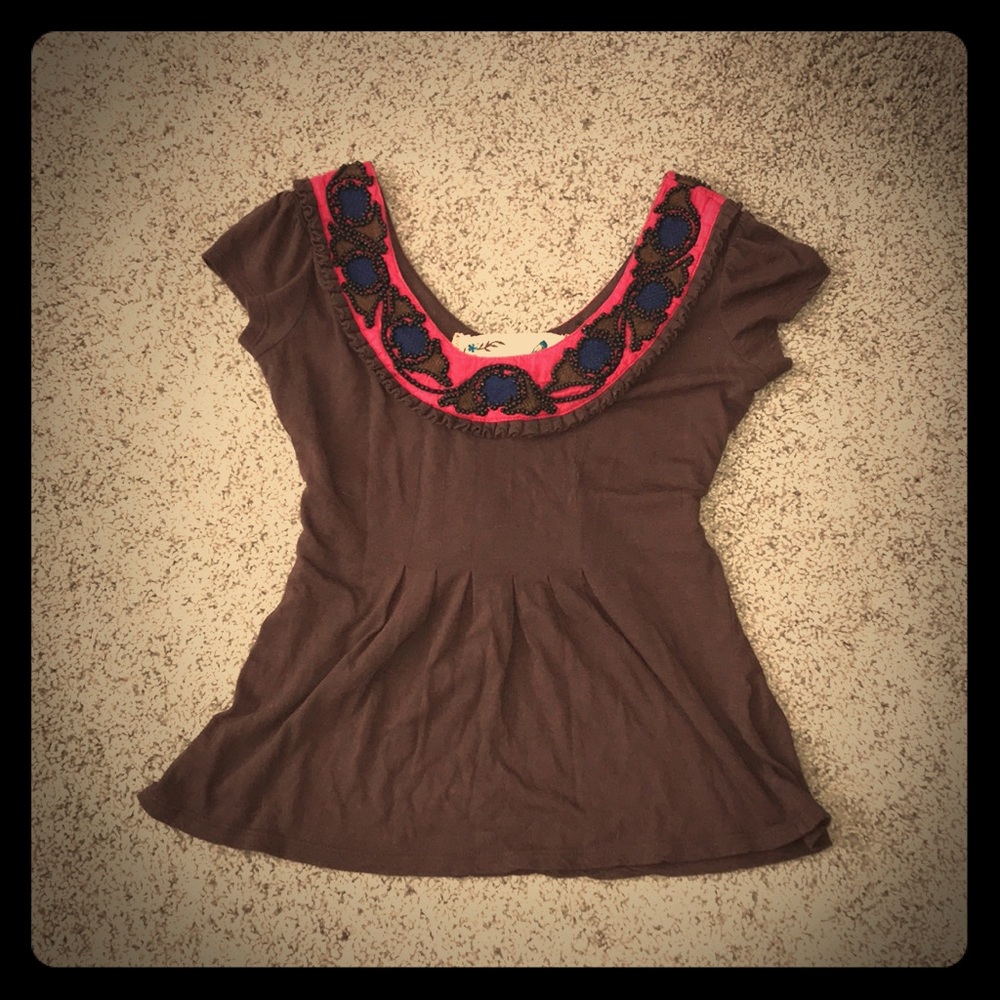 FINAL OFFER Anthropologie Beaded Top